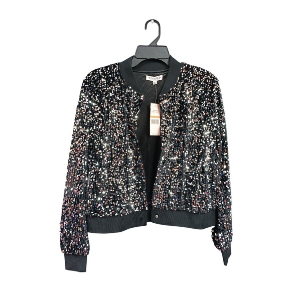 Nanette Lepore Sequin Bomber Jacket Size Small - Picture 1 of 5